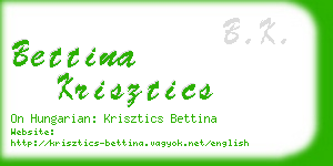 bettina krisztics business card